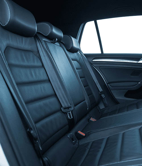 Car with leather seating